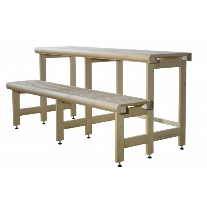 Standard szauna pad komplexum, fekete égerfa, hossza 2328mm