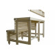 Standard szauna pad komplexum, fekete égerfa, hossza 2328mm