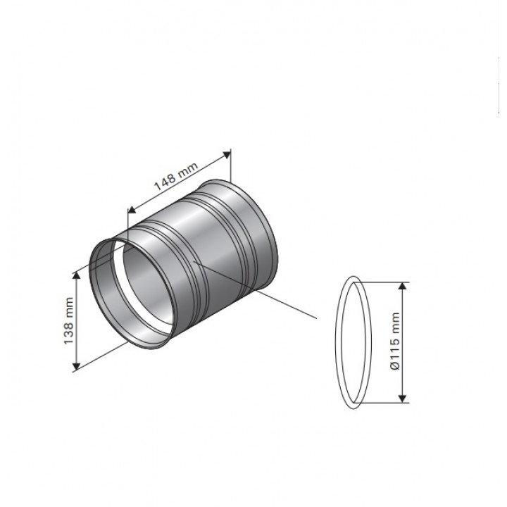 HARVIA kéményadapter, WZ011115