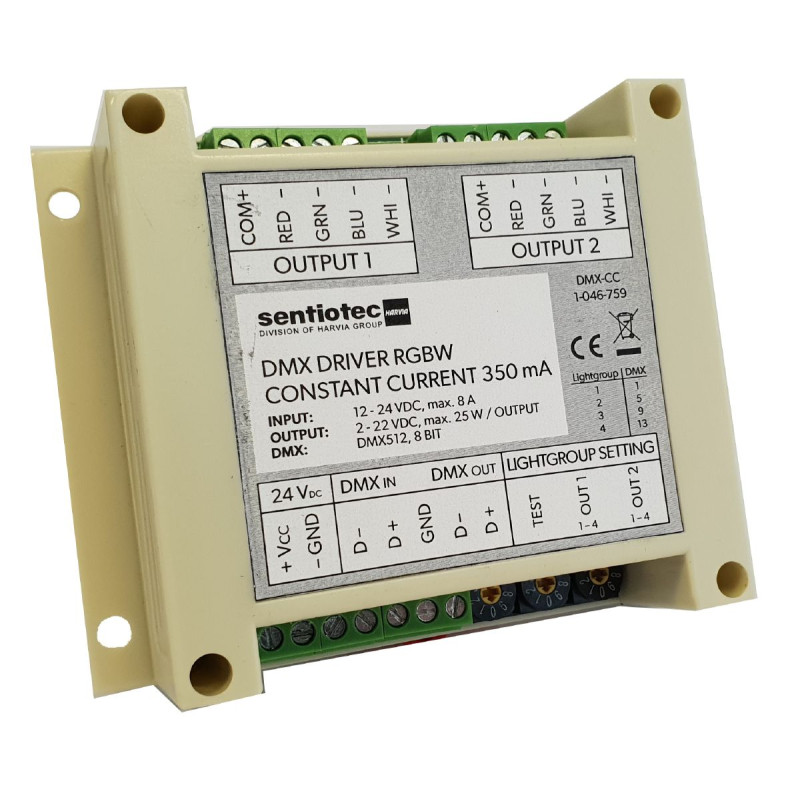 Harvia DMX RGBW LED meghajtó, 2 × 4 csatorna