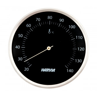 HARVIA szauna hőmérő, kerek, fekete, 160 mm átmérőjű, SAC90200