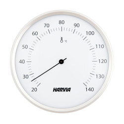 HARVIA szauna hőmérő, kerek, fehér, 160 mm átmérőjű, SAC90201 