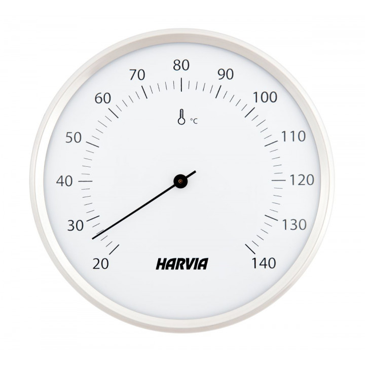 HARVIA szauna hőmérő, kerek, fehér, 160 mm átmérőjű, SAC90201