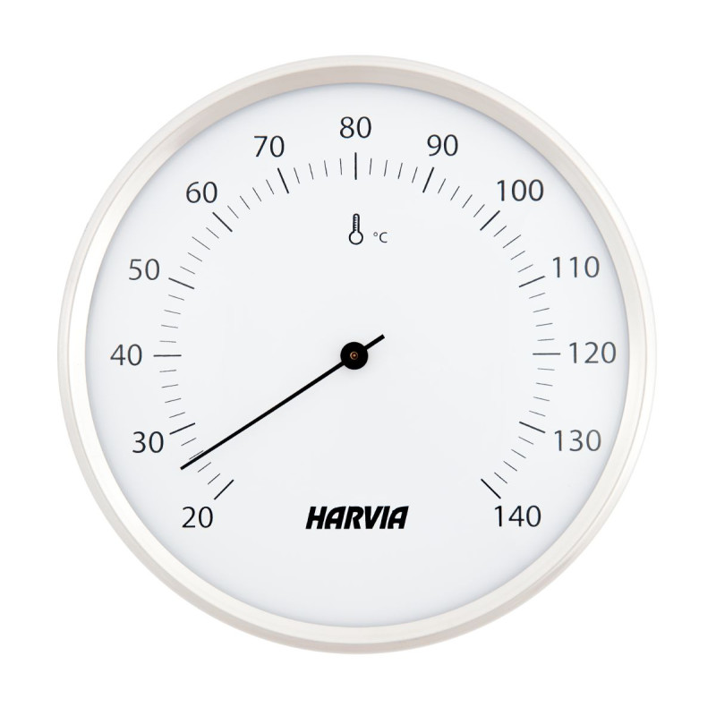HARVIA szauna hőmérő, kerek, fehér, 160 mm átmérőjű, SAC90201