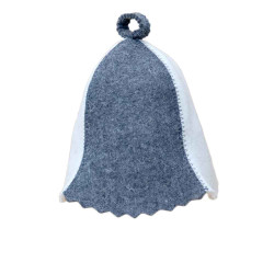 Szauna sapka - fehér, szürke  Szauna sapka - fehér, szürke