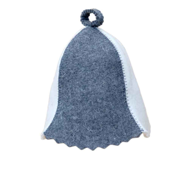 Szauna sapka - fehér, szürke