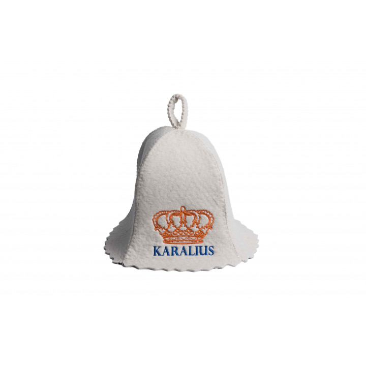 Szauna sapka - KARALIUS, fehér
