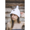 Pamut szauna sapka - FEHÉR - 1