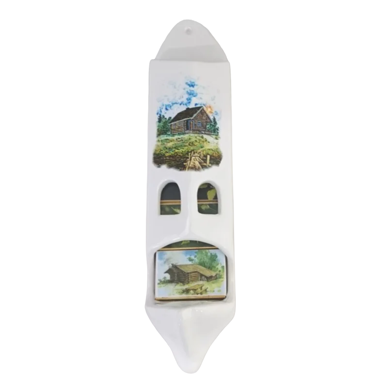 Kerámia gyufásdoboz tartó 5 gyufásdobozsal