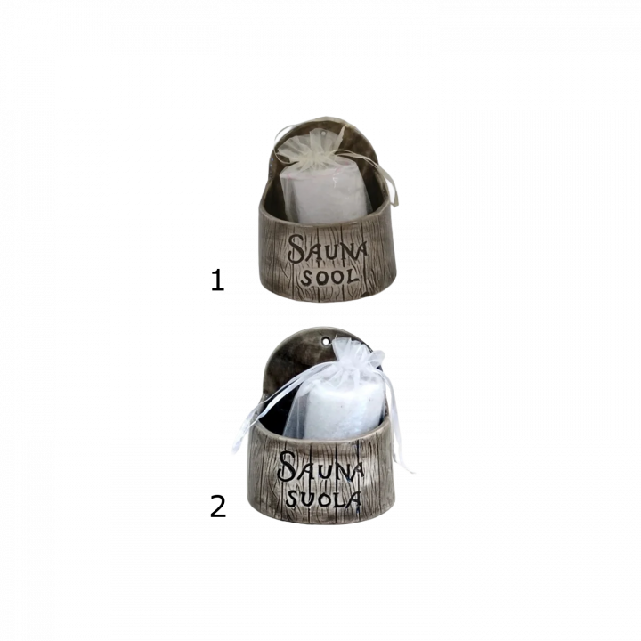 Kerámia sótartó szaunához - sötét 250 ml