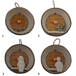 Kerámia szauna hőmérő - hordó  Kerámia szauna hőmérő - hordó