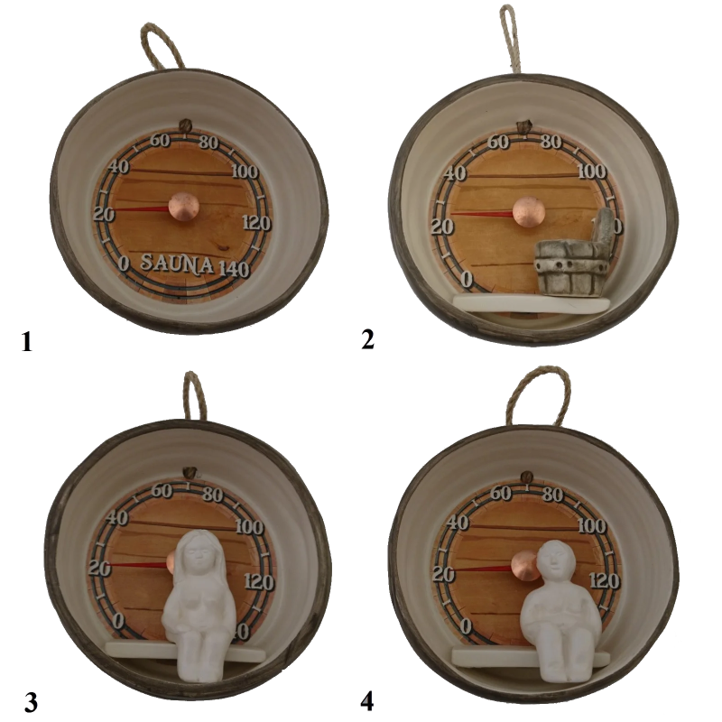 Kerámia szauna hőmérő - hordó