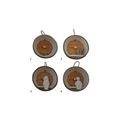 Kerámia szauna hőmérő - hordó 