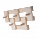 Hársfa akasztó 5 akasztóval