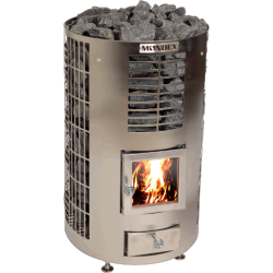 Fatüzelésű szaunakályha - MONDEX KLAPI, rozsdamentes acél  Fatüzelésű szaunakályha - MONDEX KLAPI, rozsdamentes acél