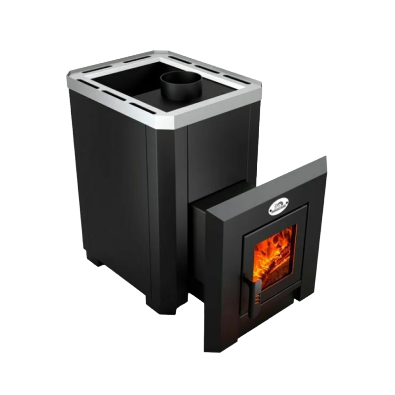 Fatüzelésű szauna kályha - NOVA KLASSIK 26 üvegajtóval