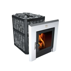 Fatüzelésű szauna kályha - NOVA PANORAMA 26 hálózattal 