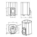 Fatüzelésű szaunakályha - STOVEMAN 13 - 2