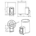 Fatüzelésű szaunakályha - STOVEMAN 13R-LS - 2
