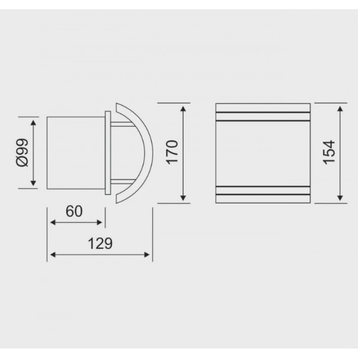 MM-S szauna ventilátor ívelt fa felülettel d/100mm