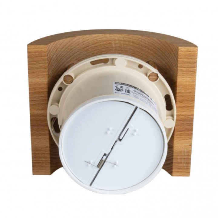MM-S szauna ventilátor visszacsapó szeleppel és ívelt fa felülettel d/100mm