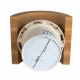 MM-S szauna ventilátor visszacsapó szeleppel és ívelt fa felülettel d/100mm