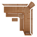 Moduláris szaunapad PRÉMIUM, Thermo nyárfa - 14