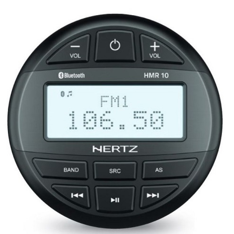 Zenei központ HMR 10D, hangszóró nélkül, vízálló, fekete