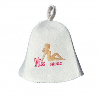 Szaunasapka - Miss Sauna, fehér