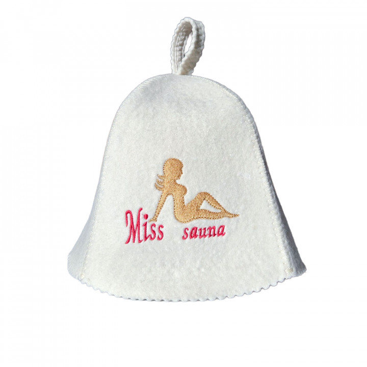 Szaunasapka - Miss Sauna, fehér