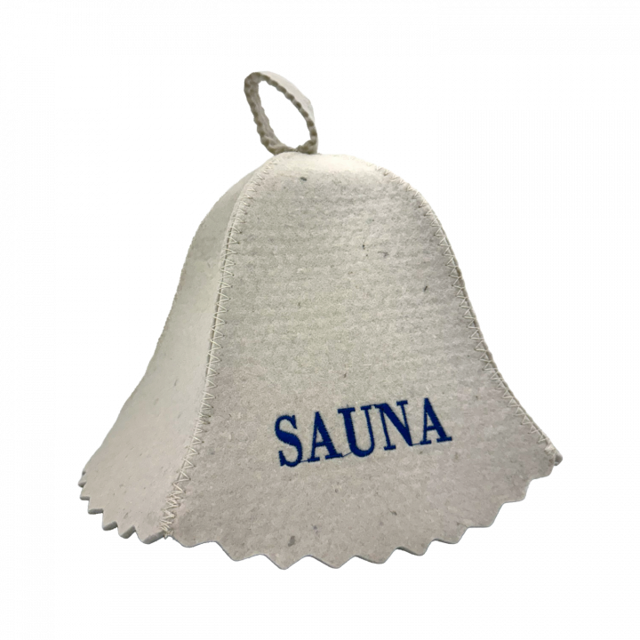 Szaunasapka - SAUNA, kék felirattal