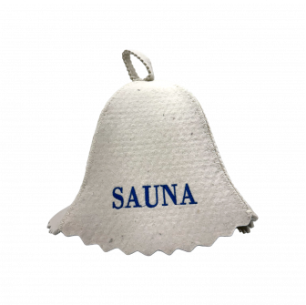 Szaunasapka - SAUNA, kék felirattal