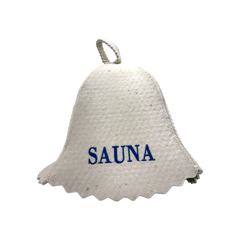 Szaunasapka - SAUNA, kék felirattal