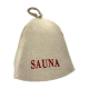 Szaunasapka - SAUNA, piros betűkkel