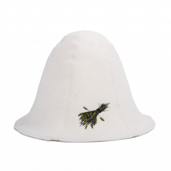 Szauna sapka - SAUNA WHISK, fehér