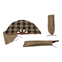 Szauna ventilátor, sötét kockás anyagból