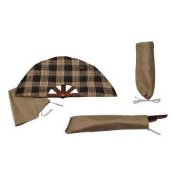 Szauna ventilátor, sötét kockás anyagból 