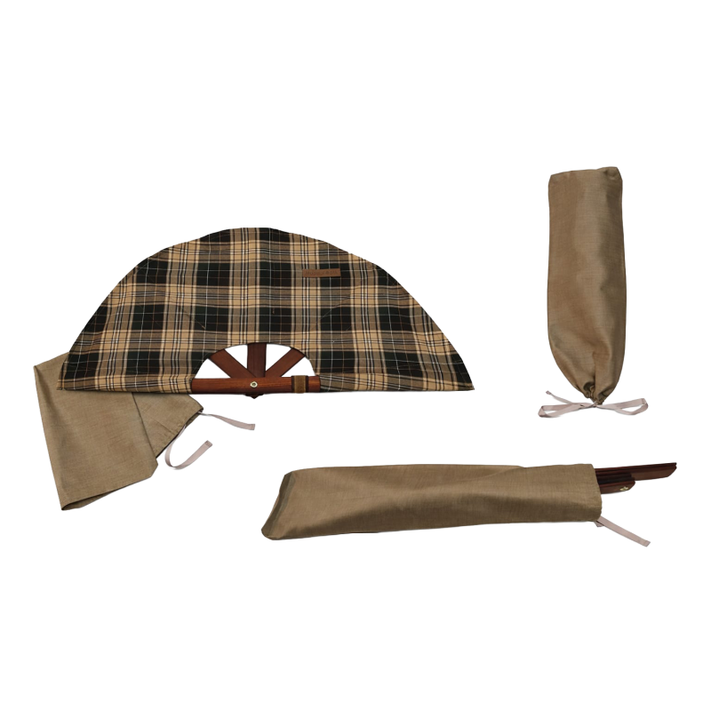 Szauna ventilátor, sötét kockás anyagból