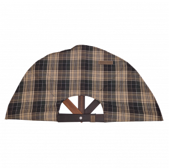 Szauna ventilátor, sötét kockás anyagból