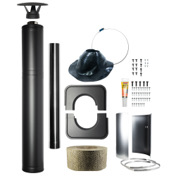 HARVIA szigetelt acél kéménygarnitúra, fekete 