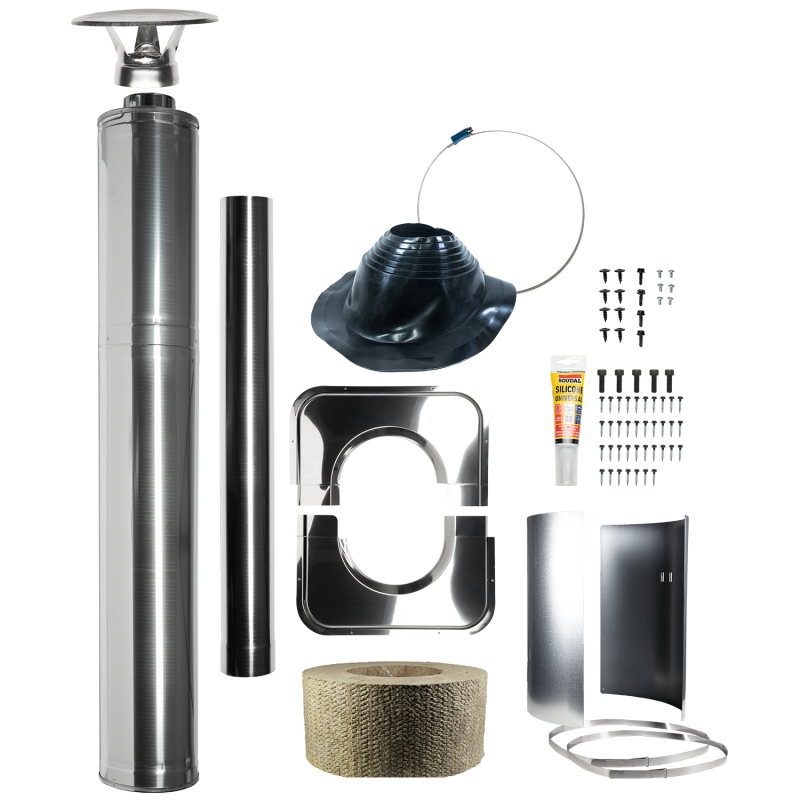 Acélból készült, szigetelt kémény szett - HARVIA