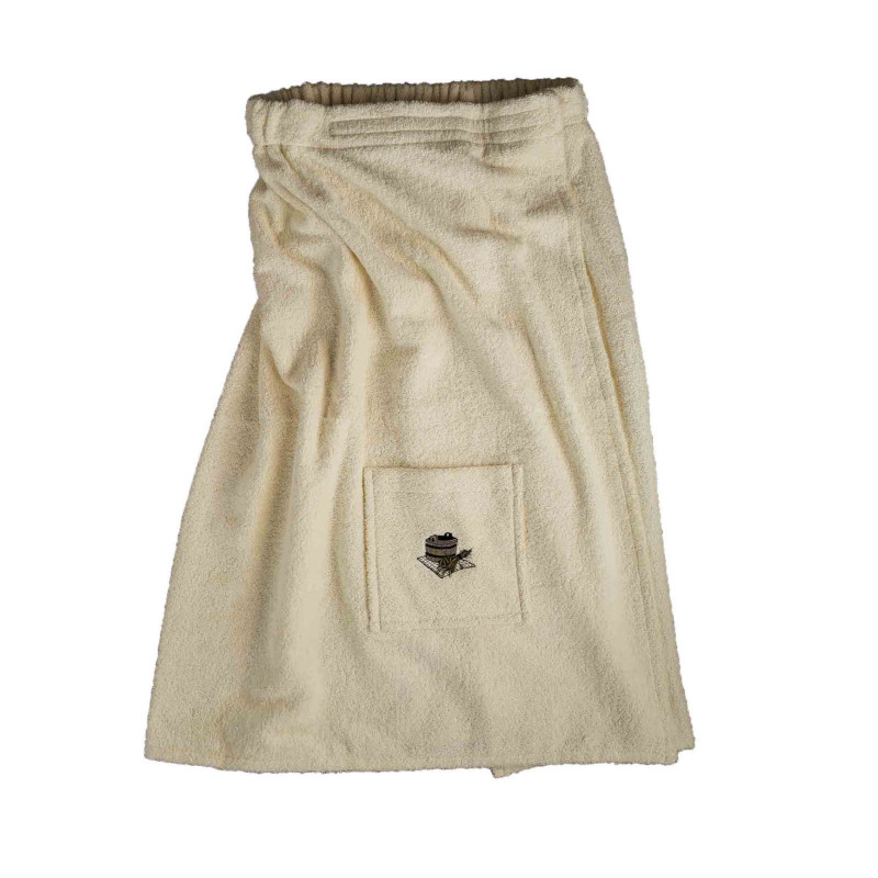 Szauna kötény férfi világos színű, pamut