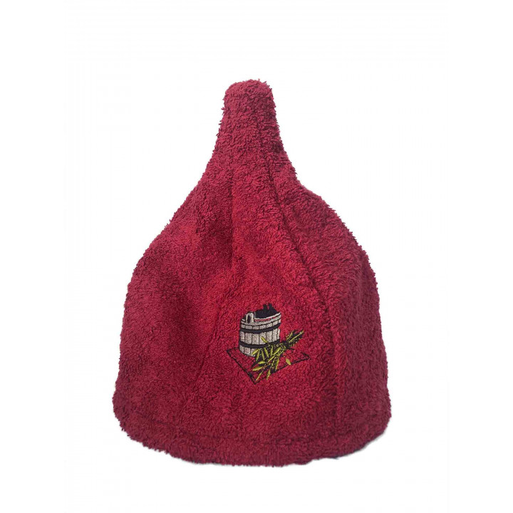 Pamut szaunasapka - BURGUNDY