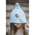 Pamut szauna sapka - VILÁGOS KÉK - 2