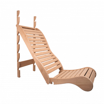 Relaxációs emeletes szauna, fekete éger