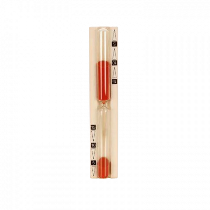 Homokóra szaunához - 15 perc, piros