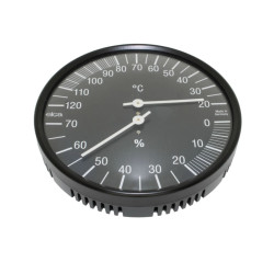 Hőmérő-higrométer, fekete 