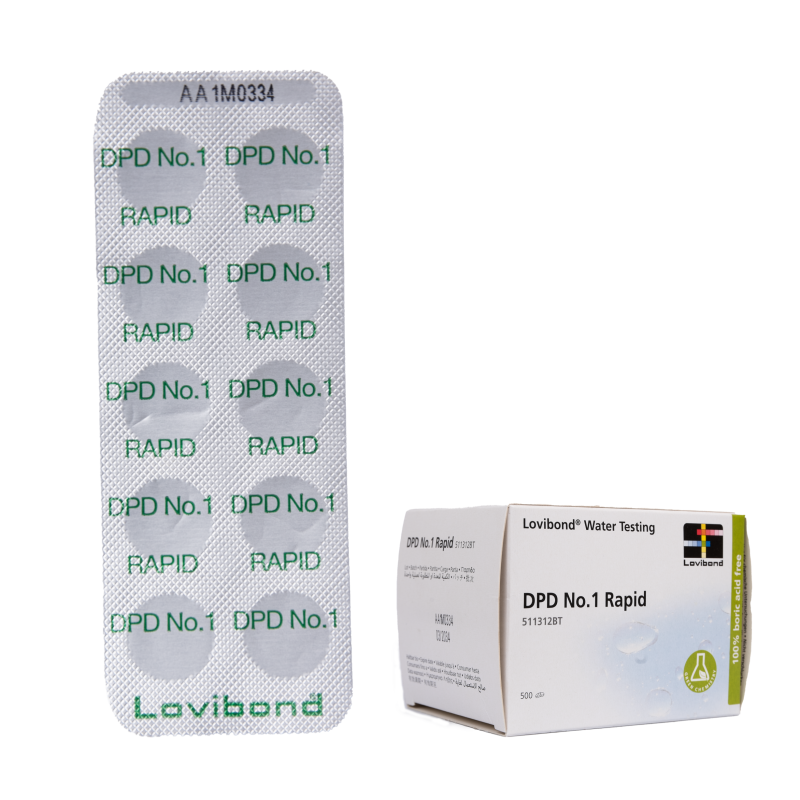 DPD 1 vízvizsgáló tabletták, klórmeghatározás, 10 tabletta