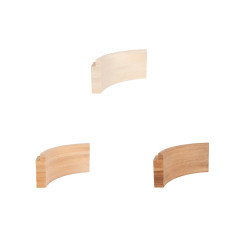 Belső ív moduláris szaunapadokhoz, 40x140x330mm  Belső ív moduláris szaunapadokhoz, 40x140x330mm