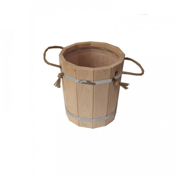 Szauna vödör műanyag betéttel, 10 l